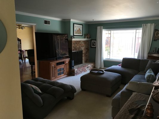 Novato CA Structural Remodel - This remodel required structural plans to remove 2 walls and a chimney stack. With the walls removed allowed for a much better layout, open space, and large island with enough seating for 5.