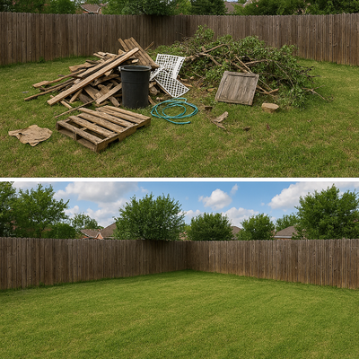 Backyard - From overgrown brush and scattered debris to old furniture, playsets, and yard waste—we clear it all. Fast, respectful service that leaves your outdoor space clean, safe, and ready to enjoy.
Perfect for seasonal resets, party prep, or just reclaiming your weekend. Backyard - From overgrown brush and scattered debris to old furniture, playsets, and yard waste—we clear it all. Fast, respectful service that leaves your outdoor space clean, safe, and ready to enjoy.
Perfect for seasonal resets, party prep, or just reclaiming your weekend.