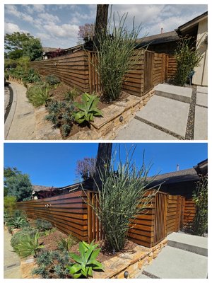 Studio City Fence project - Prepped and painted entire exterior of home and also fence and gate Studio City Fence project - Prepped and painted entire exterior of home and also fence and gate