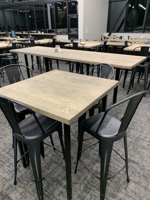 Lee Canyon Tables - Lee Canyon added an awesome new building in December 2019. We were honored to be asked to built the tables for their new space. In 6 weeks we built 40 tables (ranging from 3x3ft to 3x10ft), 24 5ft benches, 8 10ft drink rails, a 15ft reception counter, and a number of engraved signs. Lee Canyon Tables - Lee Canyon added an awesome new building in December 2019. We were honored to be asked to built the tables for their new space. In 6 weeks we built 40 tables (ranging from 3x3ft to 3x10ft), 24 5ft benches, 8 10ft drink rails, a 15ft reception counter, and a number of engraved signs.