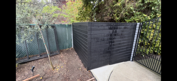 Construction of an area for garbage bins. 2024 - The client wanted a fenced-in area for trash cans in the front yard. It was required that they should not be visible, that they should be easy to enter and easy to take out. It was discussed with the client that the shape of the fence should be similar to part of the facade of the house and the client also wanted us to use the old material that he had left, all this was taken into account. During the work process, we did not create any inconvenience for the client, the goods were delivered, and the garbage was removed as needed. After finishing the work, they cleaned everything and even vacuumed part of the territory. Construction of an area for garbage bins. 2024 - The client wanted a fenced-in area for trash cans in the front yard. It was required that they should not be visible, that they should be easy to enter and easy to take out. It was discussed with the client that the shape of the fence should be similar to part of the facade of the house and the client also wanted us to use the old material that he had left, all this was taken into account. During the work process, we did not create any inconvenience for the client, the goods were delivered, and the garbage was removed as needed. After finishing the work, they cleaned everything and even vacuumed part of the territory.