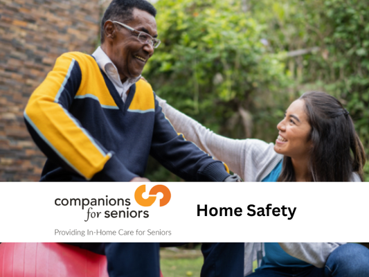 Home Safety - Stop Home Accidents Before They Start
Nearly 60% of falls among seniors occur inside the home. In many cases, these are preventable by addressing home safety ahead of time. Companions for Seniors ensures your home layout, setup and technology are designed for safety, comfort and reliability.
From accessibility help to smart home devices, doorbell cameras and more—we take care of it. We’ll do the planning, setup and teach clients how to use them for their benefit. So they can minimize the risk of falls and injuries while making it easy to communicate in (and outside) of home. Home Safety - Stop Home Accidents Before They Start
Nearly 60% of falls among seniors occur inside the home. In many cases, these are preventable by addressing home safety ahead of time. Companions for Seniors ensures your home layout, setup and technology are designed for safety, comfort and reliability.
From accessibility help to smart home devices, doorbell cameras and more—we take care of it. We’ll do the planning, setup and teach clients how to use them for their benefit. So they can minimize the risk of falls and injuries while making it easy to communicate in (and outside) of home.
