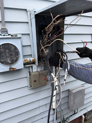 Panel upgrade. - Replaced old outdoor main panel. Installed New outdoor panel with all new breakers. Ready for the new owners to feel excited about their new electrical system.