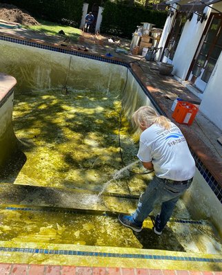 Acidwash Pool to Remove Stains & Calcium Deposit - For an algae-free, crystal-clear pool and expert removal of calcium deposits and stains, contact us at 818-730-7392.