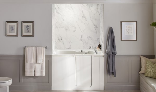 Timeless Marble Bathroom Design - Transform your bathroom into a luxurious retreat with beautiful marble finishes. Our expert team combines quality craftsmanship and timeless design to create a space that is both stunning and functional.