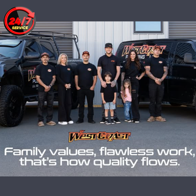 Free Plumbing Consultation & Estimate – 24/7 Service - At West Coast Plumbing, our mission is to provide the community with dependable, high-quality plumbing services. That’s why we offer free plumbing evaluations 24/7, with no hidden fees—so you always know exactly what to expect.

Have an after-hours plumbing emergency? No worries! Our No After-Hours Fee policy ensures you get expert help whenever you need it. Our licensed plumbers are always on call, ready to provide fast, reliable service to protect your home or business.

We handle a full range of plumbing services, including:
Drain cleaning
Emergency plumbing
Water heater installation, repair, and replacement
Residential and commercial plumbing services

Call West Coast Plumbing today for trusted plumbing solutions in Sonoma and Marin County—we’re here to keep your home running smoothly, anytime, day or night.