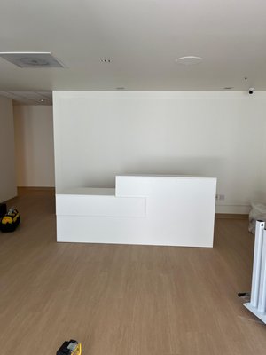 Reception Desk Project – Elevate Pilates, Embarcadero Center - We recently built a custom reception desk for Elevate Pilates in the Embarcadero Center. The client had a clear vision for the design, and together we brought it to life in a sleek, all-white finish that perfectly complements the studio’s modern aesthetic. Reception Desk Project – Elevate Pilates, Embarcadero Center - We recently built a custom reception desk for Elevate Pilates in the Embarcadero Center. The client had a clear vision for the design, and together we brought it to life in a sleek, all-white finish that perfectly complements the studio’s modern aesthetic.