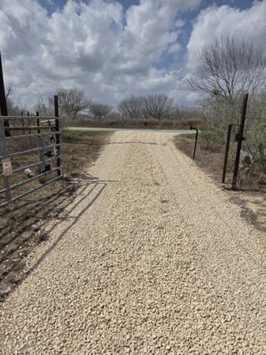 Rock Hauling - Delivered two loads of rock to this customer. With the dump trailer, spread the rock on their driveway and saved them lots of time!