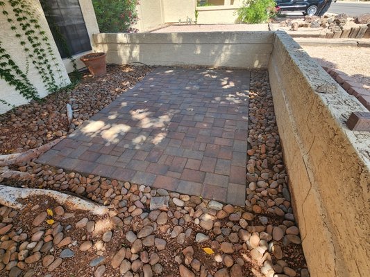 this small pavers path was done in one day - this pavers was done only one day in chandler Arizona this small pavers path was done in one day - this pavers was done only one day in chandler Arizona