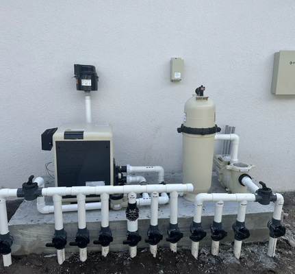 Gas Repair and Installation Services (LP and Natural) - Gas Pool Heater Installation
Thinking about installing a gas line to a pool heater? Our licensed technicians possess the expertise to ensure a smooth and safe installation process. We consider several factors like your pool volume (average size: 10,000 – 20,000 gallons), local climate, and desired water temperature to recommend the most efficient gas pool heater for your needs. The installation process is meticulous, involving proper gas line connections, ensuring correct venting to expel harmful fumes, and conducting thorough safety checks before operational handover.
Gas Pool Heater Maintenance & Repair
Regular maintenance is crucial for the optimal performance and longevity of your gas pool heater. Our technicians perform routine maintenance checks to clean burners, inspect key components like heat exchangers (average lifespan: 10-15 years) and igniters (average lifespan: 3-5 years) for wear and tear, and ensure proper gas pressure for efficient heating. Gas Repair and Installation Services (LP and Natural) - Gas Pool Heater Installation
Thinking about installing a gas line to a pool heater? Our licensed technicians possess the expertise to ensure a smooth and safe installation process. We consider several factors like your pool volume (average size: 10,000 – 20,000 gallons), local climate, and desired water temperature to recommend the most efficient gas pool heater for your needs. The installation process is meticulous, involving proper gas line connections, ensuring correct venting to expel harmful fumes, and conducting thorough safety checks before operational handover.
Gas Pool Heater Maintenance & Repair
Regular maintenance is crucial for the optimal performance and longevity of your gas pool heater. Our technicians perform routine maintenance checks to clean burners, inspect key components like heat exchangers (average lifespan: 10-15 years) and igniters (average lifespan: 3-5 years) for wear and tear, and ensure proper gas pressure for efficient heating.