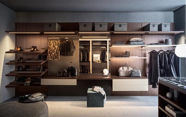Walk In Closets - Our Italian Walk In Closets come in 3 styles: 1) With Side Panels, 2) With Side Panels and a Face Trim, 2) No Side Panels - Wall Cantilevered