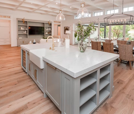 CUSTOM HOME LA JOLLA, CA ☘️ - This beautiful custom home in La Jolla, CA was a fantastic collaboration with AGK Design Studio.  We custom designed a unique entry that creates an incredible first impression.  This home also has a herringbone patterned, long hallway that is one of a kind.  Another great project completed by McQuaid Flooring, Inc.