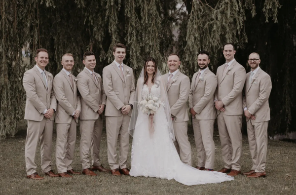 Wedding Services - Your wedding day attire should be nothing short of perfection. Our wedding services encompass tailored fittings for the entire party, ensuring the bride, groom, bridesmaids, groomsmen, and parents look impeccable. Bridal gown tailoring is one of our specialties, with custom alterations to perfect every detail of the dress. Groomsmen suit tailoring is also available, guaranteeing a sharp, bespoke fit.
For bridesmaids, we offer personalized dress alterations for a harmonious and elegant look. Our custom veil creation service allows us to design a unique veil that beautifully matches your gown. After the special day, take advantage of our dress preservation service to maintain your gown’s beauty for years to come. Wedding Services - Your wedding day attire should be nothing short of perfection. Our wedding services encompass tailored fittings for the entire party, ensuring the bride, groom, bridesmaids, groomsmen, and parents look impeccable. Bridal gown tailoring is one of our specialties, with custom alterations to perfect every detail of the dress. Groomsmen suit tailoring is also available, guaranteeing a sharp, bespoke fit.
For bridesmaids, we offer personalized dress alterations for a harmonious and elegant look. Our custom veil creation service allows us to design a unique veil that beautifully matches your gown. After the special day, take advantage of our dress preservation service to maintain your gown’s beauty for years to come.