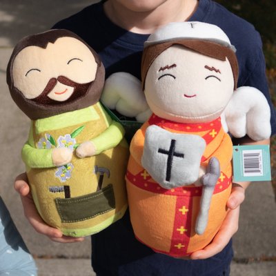 Children's Toys - Shining Light Plush dolls are available in St. Joseph, St Joan of Arc (shown here), as well as Blessed Mother Mary, St Francis, St Michael, St Raphael, St Juan Diego, Our Lady of Guadalupe and St Therese all are $24.95 Children's Toys - Shining Light Plush dolls are available in St. Joseph, St Joan of Arc (shown here), as well as Blessed Mother Mary, St Francis, St Michael, St Raphael, St Juan Diego, Our Lady of Guadalupe and St Therese all are $24.95