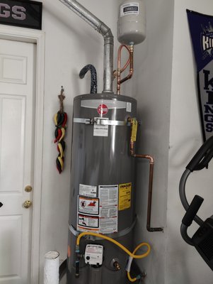 Water Heater Replacement - This was a 50 gal tank water heater replacement with a new expansion tank installed. Water Heater Replacement - This was a 50 gal tank water heater replacement with a new expansion tank installed.