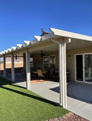 Solid Patio Cover with Electrical (lights & ceiling fans) - This is a before and after of a sold patio cover installation. We added an electrical run for 3 ceiling fans Solid Patio Cover with Electrical (lights & ceiling fans) - This is a before and after of a sold patio cover installation. We added an electrical run for 3 ceiling fans
