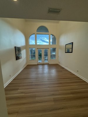 Amelia flooring and stairs - We turned this house into a totally new house in 4 days including all the stairs, trims and painting.