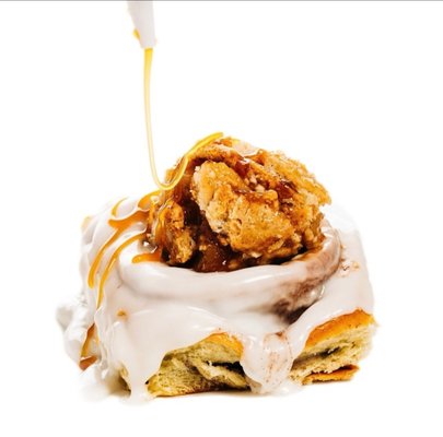 Cinnamon Rolls - • Vanilla • Nutella® • Apple Butter • Maple Syrup • Cobbler-Stuffed Cinnamon Roll • Peanut Butter Praline
Also get a Cobbler Stuffed Cinnamon Roll with any of our Cobblers Cinnamon Rolls - • Vanilla • Nutella® • Apple Butter • Maple Syrup • Cobbler-Stuffed Cinnamon Roll • Peanut Butter Praline
Also get a Cobbler Stuffed Cinnamon Roll with any of our Cobblers
