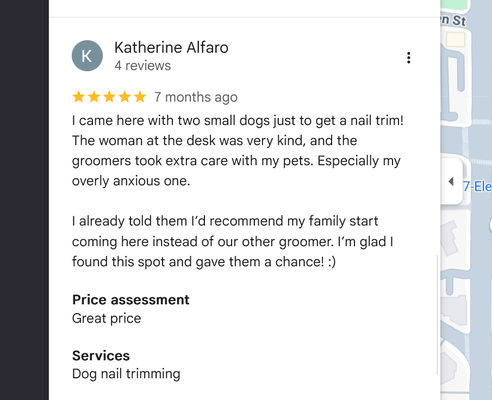 Katherine's Google Review - Another happy customer