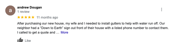Reviews - Reviews, hear what people have to say about Down to earth