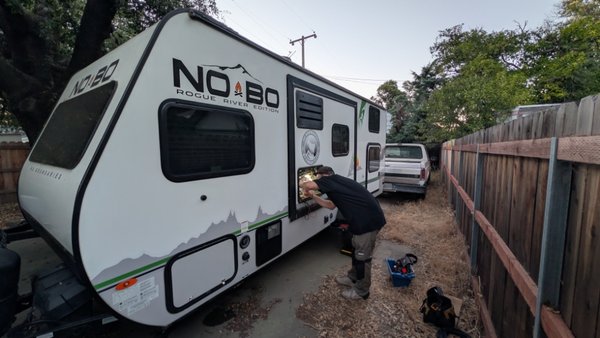 RV Refrigerator Diagnostic & Repair - Same-day mobile RV refrigerator diagnostic service on a NoBo travel trailer. The refrigerator was not cooling on propane. We diagnosed the issue, identified the faulty control board, sourced the needed part, and completed the repair so the customer could use the trailer for their upcoming camping trip.