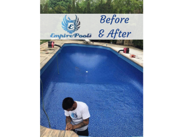 Before & After Pool service - At Empire Pools, we offer a full range of pool services to meet all of your pool care needs. Our team of experienced professionals is committed to providing top-notch services that will keep your swimming pool in pristine condition. From regular maintenance to emergency repairs, we have you covered. Let us take the hassle out of pool ownership, ensuring your swimming oasis remains sparkling and inviting for years to come. With our expertise in pool service, we guarantee an unparalleled experience. Before & After Pool service - At Empire Pools, we offer a full range of pool services to meet all of your pool care needs. Our team of experienced professionals is committed to providing top-notch services that will keep your swimming pool in pristine condition. From regular maintenance to emergency repairs, we have you covered. Let us take the hassle out of pool ownership, ensuring your swimming oasis remains sparkling and inviting for years to come. With our expertise in pool service, we guarantee an unparalleled experience.