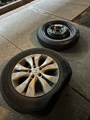 Flat tire repair - Flat tire Flat tire repair - Flat tire