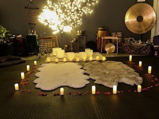 COUPLE'S SOUND JOURNEY - In a couple sound journey, you and a loved one will share a peaceful, wordless experience, immersing yourselves in soothing vibrations designed to deepen connection and intimacy.
Perfect for romantic partners, family, or close friends, this session fosters relaxation, trust, and unity through the healing power of sound, honoring all expressions of love.
Please, call or email to schedule a consultation about services. COUPLE'S SOUND JOURNEY - In a couple sound journey, you and a loved one will share a peaceful, wordless experience, immersing yourselves in soothing vibrations designed to deepen connection and intimacy.
Perfect for romantic partners, family, or close friends, this session fosters relaxation, trust, and unity through the healing power of sound, honoring all expressions of love.
Please, call or email to schedule a consultation about services.