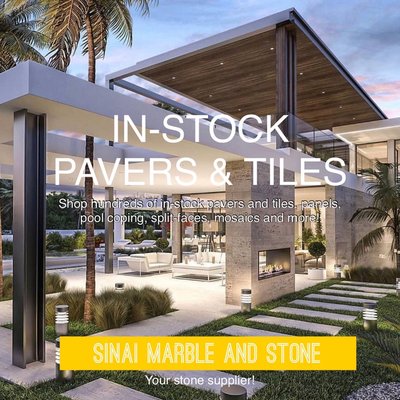 SINAI MARBLE AND STONE PAVERS & TILES - SINAI MARBLE & STONE PAVERS AND TILES DELIVERED TO PROJECT SITES IN SOUTH FLORIDA AND USA.
