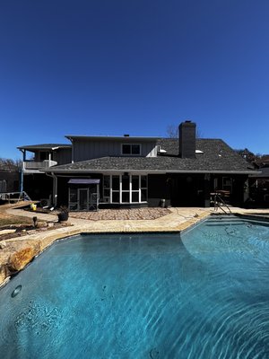 6” White K-style install in Fort Worth - We replaced the old 5” gutter system with a bigger 6” gutter to help the overflowing issue they previously had. We take the extra step to protect your home from rotting wood by peeling up the drip edge from the roof slightly to tuck our gutters behind them allowing the rain to drip directly into the gutters. Contact us if you want your gutters done the right way! 6” White K-style install in Fort Worth - We replaced the old 5” gutter system with a bigger 6” gutter to help the overflowing issue they previously had. We take the extra step to protect your home from rotting wood by peeling up the drip edge from the roof slightly to tuck our gutters behind them allowing the rain to drip directly into the gutters. Contact us if you want your gutters done the right way!