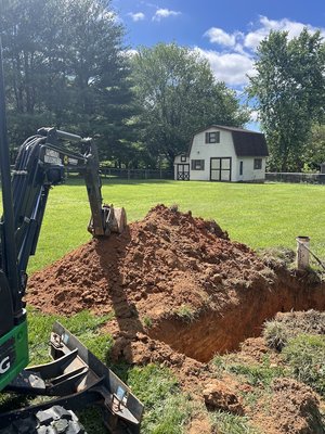 Well Repair - June 2024 - A beautiful property with a well that was causing a massive amount of flooding in the yard. Found the leak quickly, and had to dig up a section of the yard to replace about 10 feet of flexible water pipe back to the well pump. Great project in a beautiful location! Well Repair - June 2024 - A beautiful property with a well that was causing a massive amount of flooding in the yard. Found the leak quickly, and had to dig up a section of the yard to replace about 10 feet of flexible water pipe back to the well pump. Great project in a beautiful location!