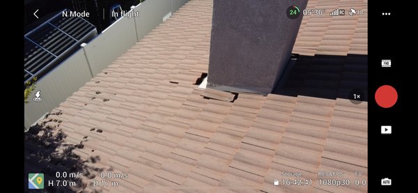 Drone Inspection with every Tile Roof to miss the places ladders can’t access. - We use a drone on every tile roof or roof Unable to walk and inspect to make sure we don’t miss anything on your behalf.