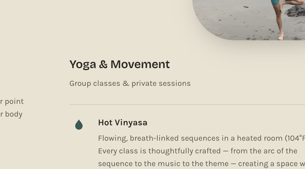 Yoga & Movement - Group classes & private sessions