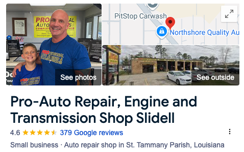 Check Us Out On Google - We Proud of Over 375  4.5 Plus Star Google Reviews for Our Repair Shop!