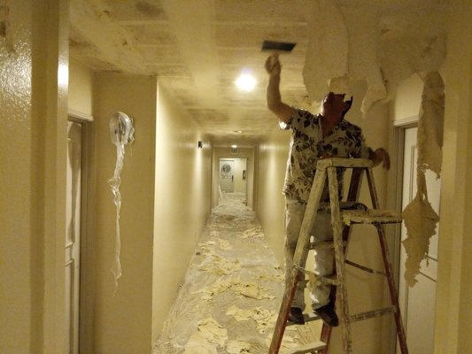 Burbank Popcorn Removal - Removed popcorn from 4 hallways and painted said hallways, lobby and stairwells. Burbank Popcorn Removal - Removed popcorn from 4 hallways and painted said hallways, lobby and stairwells.