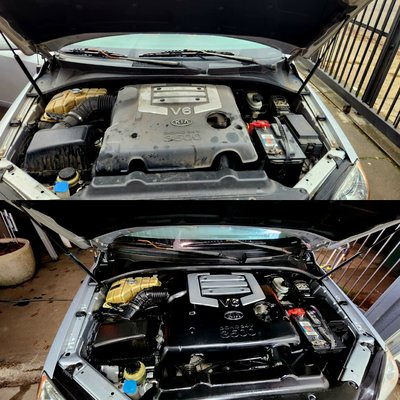 Comprehensive engine cleaning and detailing. - Planning to sell your vehicle? A prospective buyer will undoubtedly inspect the engine compartment; therefore, for a pristine presentation, consider our professional engine detailing service. We have the expertise to restore your engine to a like-new condition. Comprehensive engine cleaning and detailing. - Planning to sell your vehicle? A prospective buyer will undoubtedly inspect the engine compartment; therefore, for a pristine presentation, consider our professional engine detailing service. We have the expertise to restore your engine to a like-new condition.