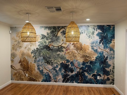 Transforming small spaces into absolute showstoppers! - For this recent project in Denver, the client wanted their guest powder room to feel like a luxury boutique hotel. We installed a stunning, bold botanical print wallpaper that completely shifted the room's energy. Working with intricate, large-scale patterns in compact spaces requires absolute precision to ensure seamless matching especially around tight corners, mirrors, and plumbing fixtures. The final look is vibrant, sophisticated, and flawlessly executed.
Looking to make a massive statement with your walls? Let’s bring your vision to life! Transforming small spaces into absolute showstoppers! - For this recent project in Denver, the client wanted their guest powder room to feel like a luxury boutique hotel. We installed a stunning, bold botanical print wallpaper that completely shifted the room's energy. Working with intricate, large-scale patterns in compact spaces requires absolute precision to ensure seamless matching especially around tight corners, mirrors, and plumbing fixtures. The final look is vibrant, sophisticated, and flawlessly executed.
Looking to make a massive statement with your walls? Let’s bring your vision to life!