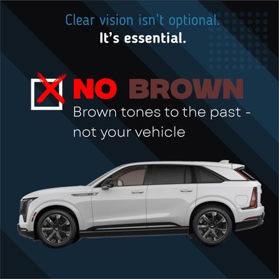 No Brown - Solar Gard ceramic technology blocks heat and UV without sacrificing clarity and brown color tones.
No hazy look. No distortion. Just sharp, clean visibility day and night. Call us to set up a in-store consultation!