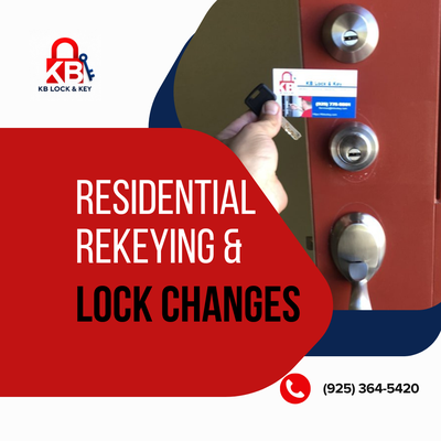 Residential Rekeying & Lock Changes - Need to Rekey Your Locks or Upgrade Your Home Security? KB Lock & Key Provides Reliable Residential Rekeying & Lock Change Services

KB Lock & Key is a trusted local locksmith helping homeowners improve security and peace of mind with professional residential rekeying and lock change services. Whether you’ve moved into a new home, lost a key, experienced a security concern, or simply want to upgrade your locks, we provide dependable locksmith solutions tailored to your needs.

Why Choose KB Lock & Key?

*Reliable Home Security Solutions – Your home’s safety matters. We provide locksmith services designed to help secure what matters most.

*Experienced Locksmith Service – From standard lock changes to modern keypad and smart lock solutions, we bring the tools and expertise needed to get the job done right.

*Professional & Dependable – We’re committed to quality workmanship, honest service, and customer satisfaction from start to finish.

Residential Rekeying & Lock Change Services

*Home Lock Rekeying
*Lock Replacement & Installation
*Deadbolt Installation
*Front Door Lock Upgrades
*Smart Lock & Keypad Lock Installation
*Home Security Lock Solutions

Our Process

Assessment – We evaluate your current locks and discuss the best security solution for your home.

Rekeying or Lock Replacement – Our locksmith carefully rekeys or installs new locks using professional tools and techniques.

Testing & Security Check – We ensure all locks function properly and provide smooth, secure operation.

Customer Satisfaction – We make sure everything is completed to your expectations before finishing the service.

What Customers Appreciate

Homeowners appreciate our professionalism, attention to detail, and reliable service when improving home security. We strive to make the process simple, stress-free, and tailored to each customer’s needs.

Looking to improve your home security? KB Lock & Key provides trusted residential rekeying and lock change services to help keep your home secure and protected.