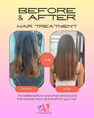 BEFORE & AFTER HAIR TREATMENT - HAIR TREATMENT