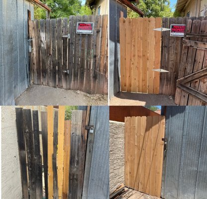 Old Gate and Fence Replacement - Replaced a deteriorated gate with a new one built on site.