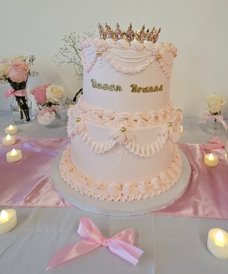 21st Birthday Bash! - This was a birthday event to celebrate a client's 21st birthday at the Millbrae Community Center. We transformed the fitness room into a beautiful baby pink and ribbons themed birthday party for 60+ guests consisting of both adults and kids. 

We also had a vendor who served tacos and other delicious food in the outside patio area which provided additional space for seating and mingling!