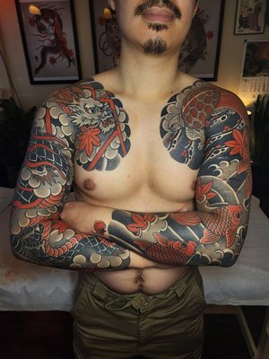 Irezumi - progress of a few horimono suits Irezumi - progress of a few horimono suits