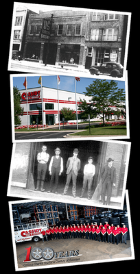 Cassidy Tire & Service - 110 Years of Serving Chicagoland - Family Owned and Operated since 1914. 15 locations to serve you. We can service your Passenger vehicle or your Commercial and Custom 4X4 needs.

About Us
In an era where other businesses come and go, Cassidy Tire & Service can proudly claim a family-owned history of over a hundred years.

In 1892, Hugh Cassidy and his son William opened up a livery service on the Near West Side. Initially, the business centered on renting hearses, livery wagons, and horse teams. When Hugh died in 1899, he entrusted the business to his son, Will.

Will retired in 1930 and left the company in the hands of his nephew, Hugh Ahern. Hugh led Cassidy Tire through some of America’s toughest times, including the Depression and World War II. With six sons, Hugh was able to keep Cassidy Tire in the family. Hugh Jr., Jack, Bill, James, Tom, and Frank all learned the ropes after school and on vacations during the 1950s. Upon completing their educations, the Ahern sons joined Cassidy Tire and opened two new stores in the western suburbs.

Cassidy moved its main location from the near westside to downtown in 1970. The Canal Street location remained the main hub for the next three decades.

Today, the fourth generation of Aherns have celebrated over a century in business without any sign of slowing down. The new generation is excited to be guiding the area’s largest independent tire dealer into the next hundred years.

As a family business, we’ve been blessed to be able to do what we love in a city that we’ve called home for generations.