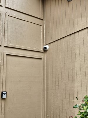 Cameras on lake house - This was a job on a house on lake st clair. No basement but we were still able to keep everything hidden and neat. Cameras on lake house - This was a job on a house on lake st clair. No basement but we were still able to keep everything hidden and neat.