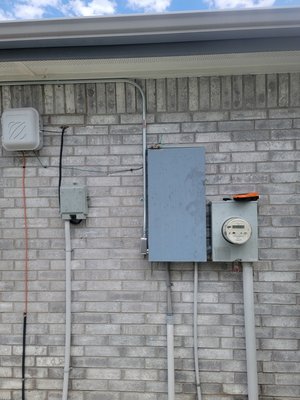 Adding new power to porch. - The customer wanted to run new power to his incoming mini split and some plugs. We installed and tested everything the same day.