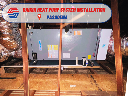 Daikin 5 Ton Fit Heat Pump Installation - Pasadena, CA, 91104 - "
The Air Comfort Experts team recently completed a high-quality HVAC upgrade in Pasadena, featuring the installation of a Daikin FIT system with a 5-ton inverter heat pump, a 5-ton Daikin Fit Air Handler, and a Daikin One+ Smart Thermostat. The energy-efficient features of this system not only guarantee excellent performance and significant savings on the homeowner's electricity bills, but they also qualify for substantial rebate opportunities. The system installed allowed the homeowner to benefit from the Homeowner Tax Credit (25C), offering savings of $2000. Our client was delighted with the outcome, and if you're considering an HVAC upgrade, we provide a free consultation and estimate tailored to your needs. Give us a call at 626-699-6099 to schedule your appointment." Daikin 5 Ton Fit Heat Pump Installation - Pasadena, CA, 91104 - "
The Air Comfort Experts team recently completed a high-quality HVAC upgrade in Pasadena, featuring the installation of a Daikin FIT system with a 5-ton inverter heat pump, a 5-ton Daikin Fit Air Handler, and a Daikin One+ Smart Thermostat. The energy-efficient features of this system not only guarantee excellent performance and significant savings on the homeowner's electricity bills, but they also qualify for substantial rebate opportunities. The system installed allowed the homeowner to benefit from the Homeowner Tax Credit (25C), offering savings of $2000. Our client was delighted with the outcome, and if you're considering an HVAC upgrade, we provide a free consultation and estimate tailored to your needs. Give us a call at 626-699-6099 to schedule your appointment."