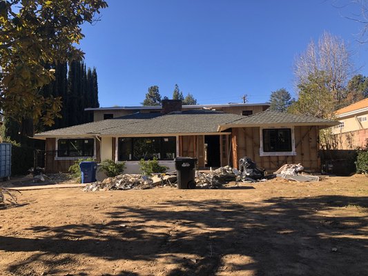 Home Remodel - This remodel was done on a home in Southern California which consisted of demoing a majority of the house, the yard, as well as the garage space. In addition to the demo, a second story was also added to the house increasing the properties square footage as well as the need for more electrical power to go throughout the house. With a completely new panel for the home and the sub-panel for the garage space which was made into an ADU unit we had to completely re-wire the entire property. Home Remodel - This remodel was done on a home in Southern California which consisted of demoing a majority of the house, the yard, as well as the garage space. In addition to the demo, a second story was also added to the house increasing the properties square footage as well as the need for more electrical power to go throughout the house. With a completely new panel for the home and the sub-panel for the garage space which was made into an ADU unit we had to completely re-wire the entire property.
