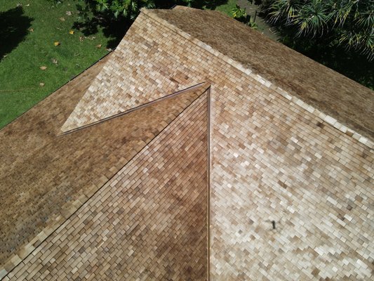 Waiʻoli Mission House in Hanalei - Our team had the honor of reroofing the historic Waiʻoli Mission House in Hanalei on Kauai. We installed premium cedar shingles with a 3" exposure and all-new copper flashings. A truly special project preserving history in paradise!