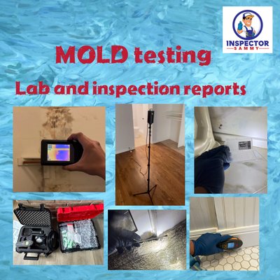 Mold inspections and testing - Mold Inspections include;
Air quality test, direct sample collection, inspection around the residence for leaks and moisture, lab analysis report and an inspection report Mold inspections and testing - Mold Inspections include;
Air quality test, direct sample collection, inspection around the residence for leaks and moisture, lab analysis report and an inspection report
